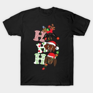 Ho Ho Ho Dachshund T-Shirt